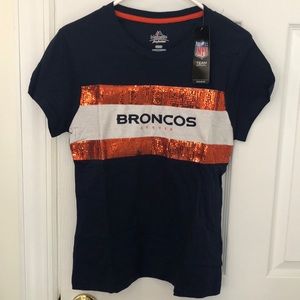 NFL Denver Broncos Sequin football tee